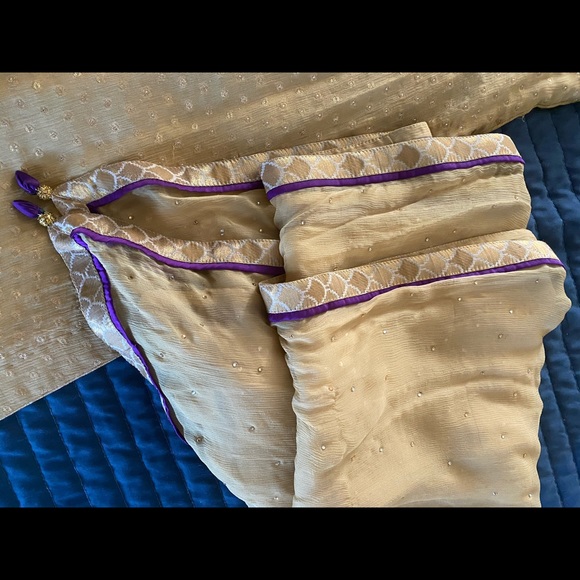 Hand embroidered 3 pc mehndi Pakistani Indian suit - Picture 2 of 7